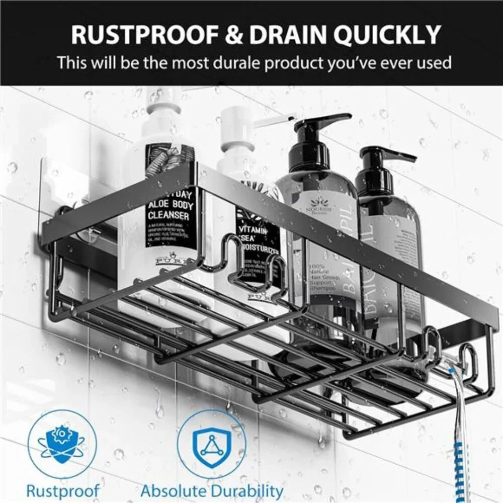 Adhesive Shower Caddy Organizer Shelves Rack - 5 Pack Corner Bathroom